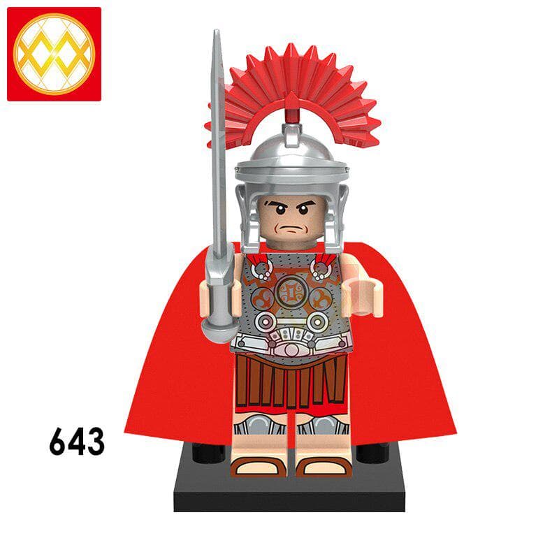 Medieval Knights Roman Commander Spartan Crusader Viking Warrior Middle Age Army Soldier Block Toys XH643