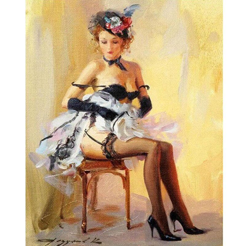Hobbies and Crafts Fashion Woman Diamond Mosaic Diamond Painting Cross Stitch Embroidery Home Decor 20X30CM