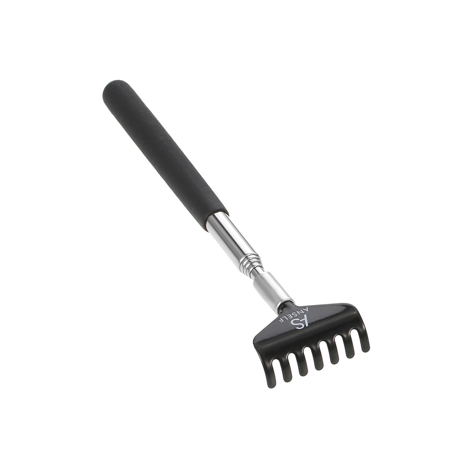 Anself Telescopic Back Scratcher Massager Metal Compact Extendable 5 Section 20-68cm Blue black