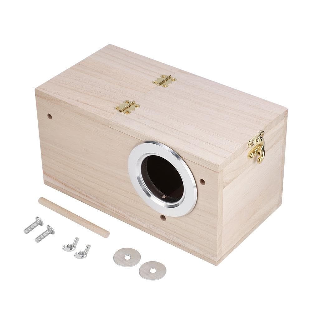 Quality Wooden Pet Bird Nest House Breeding Box Cage Accessories for Parrot(right opening)