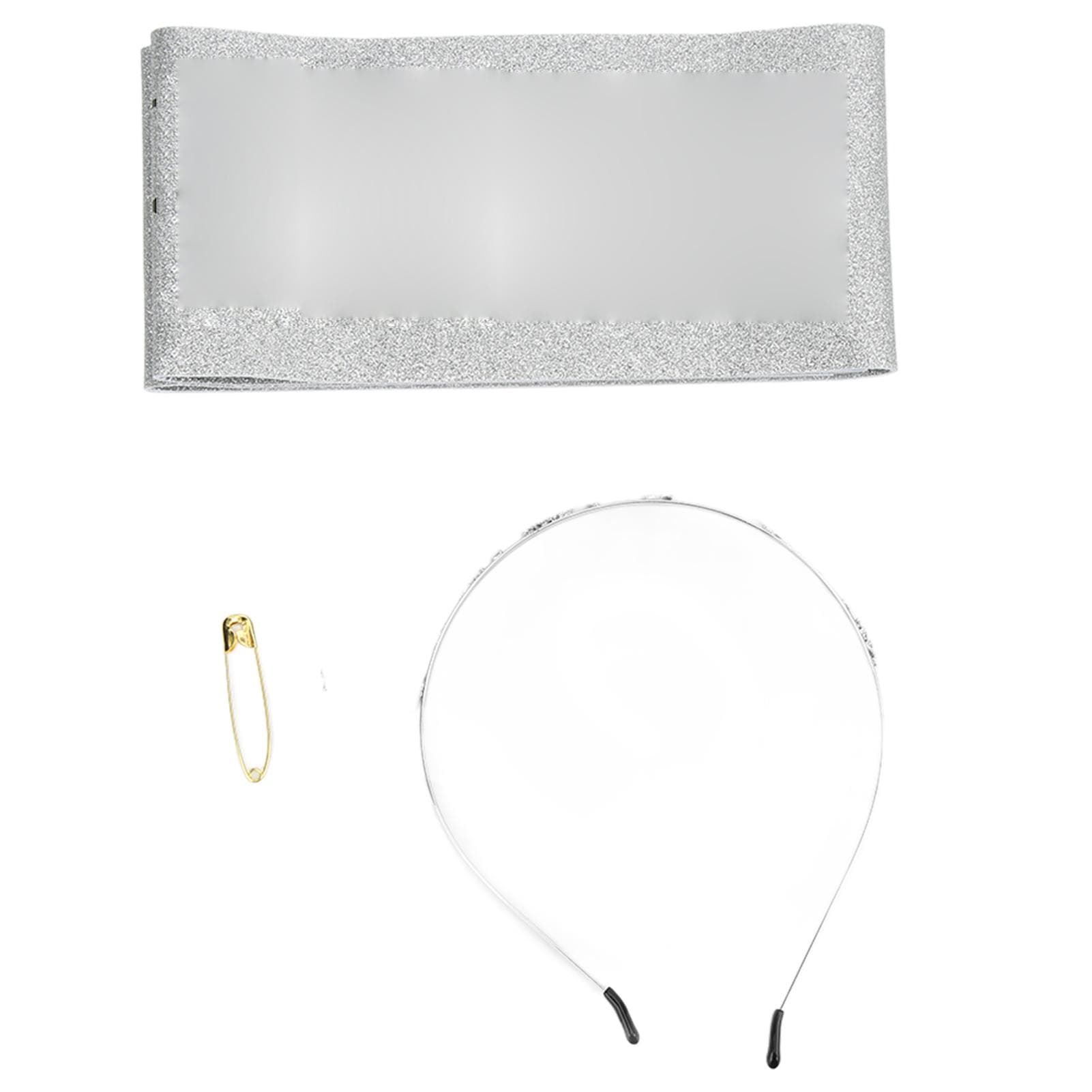 Birthday Crown Sash Light Weight Keep Elegant Sweet Shiny Silver Party Decorations Supplies