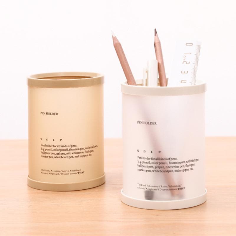 Pen Holder Creative Detachable Cylindrical DIY Desktop Storage Box Student School Supplies Storage Pen Holder khaki