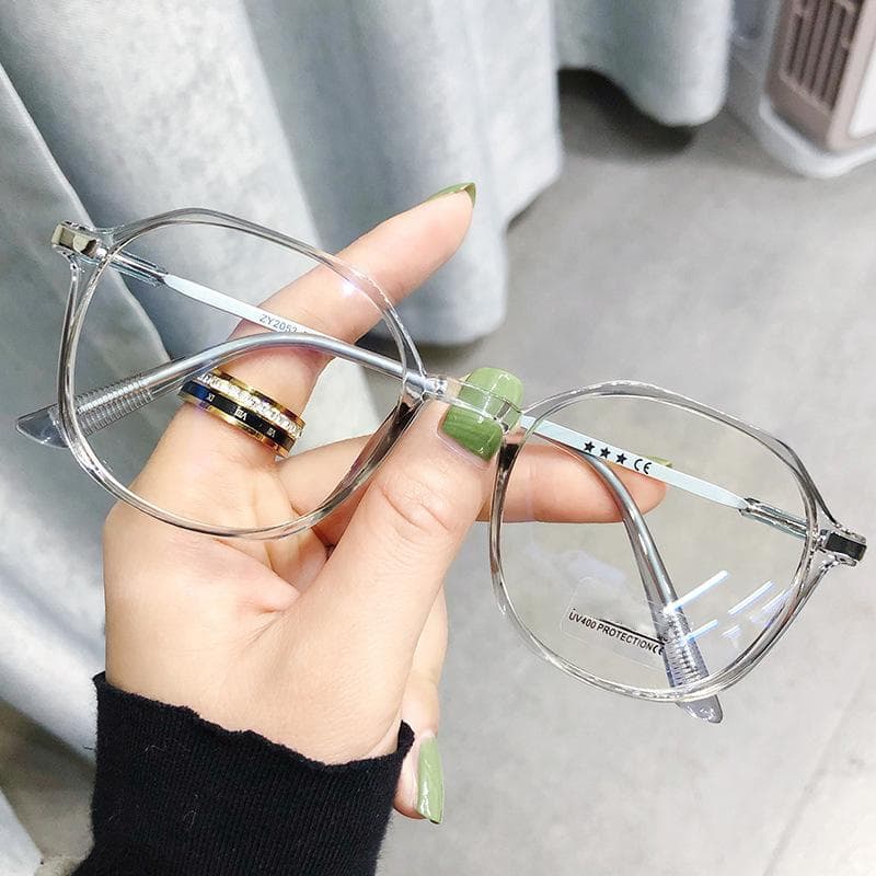 Korean Style Ins Anti-glare Rectangular Sunglasses Frames For Myopia Multi-sided Design Trendy Eyewear 2053 -4