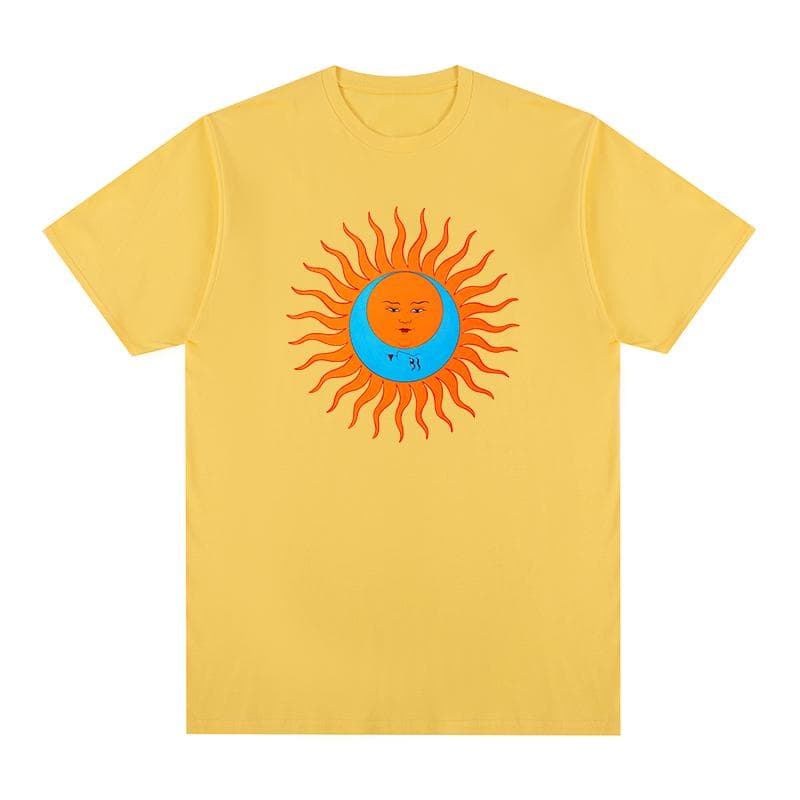 King Crimson Larks Tongues In Aspic T-shirt Cotton Men T Shirt New TEE TSHIRT Womens Tops XXL yellow