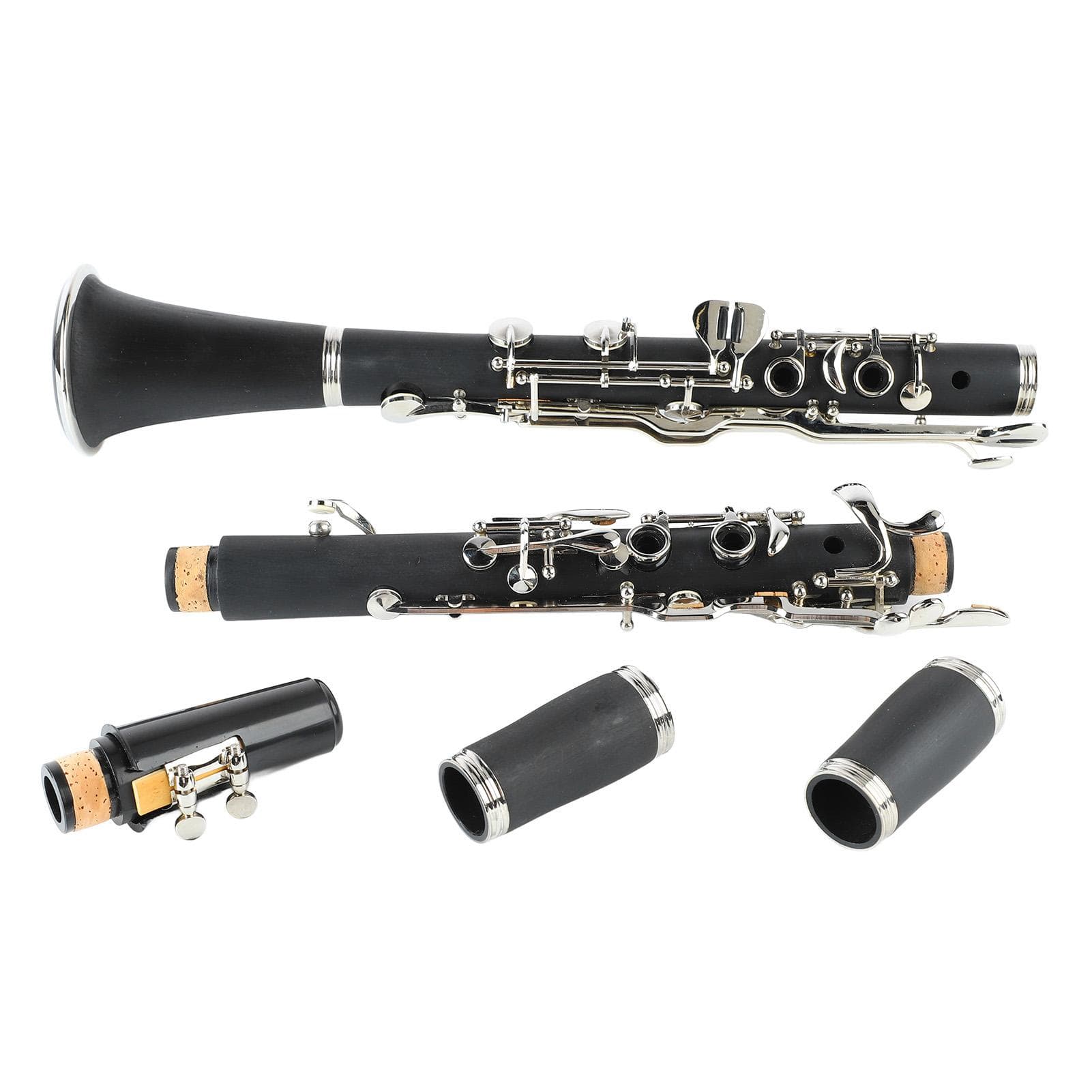 17 Key G Tone Clarinet Engineering Plastic Tube Body Flat Clarinet for Performance Music Class