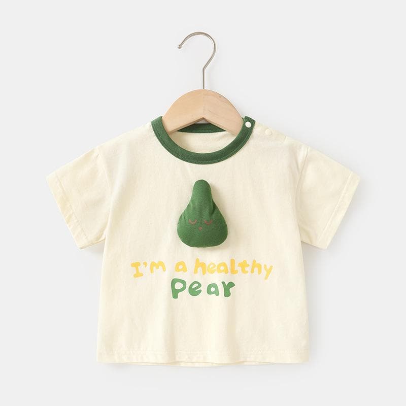 Casual Short-sleeved T-shirt Summer Boys Girls Baby Children Small Children Summer Half-sleeved Tops 120cm