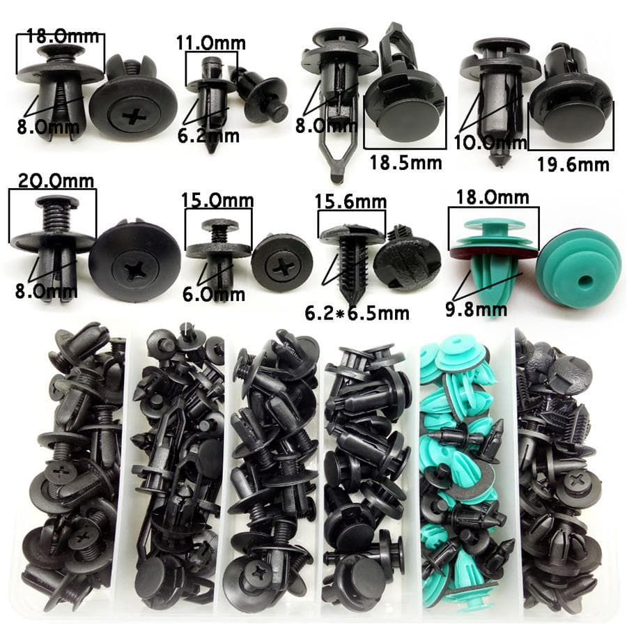 120pc for All Cars Clip trim Car Body Fender Bumper Retainer Fastener Assortment