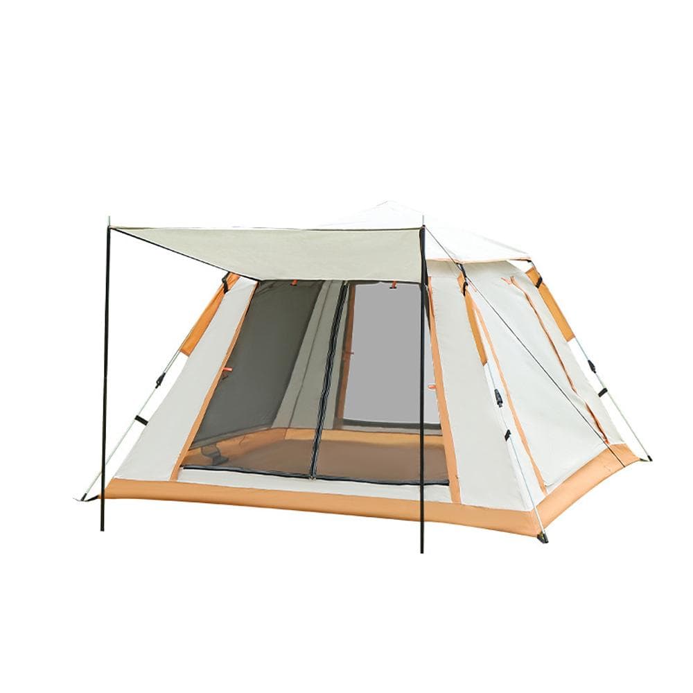 Instant Pop Up Waterproof Camping Tent Outdoor Easy Set Up Automatic Beach Tent for 3-5 People orange
