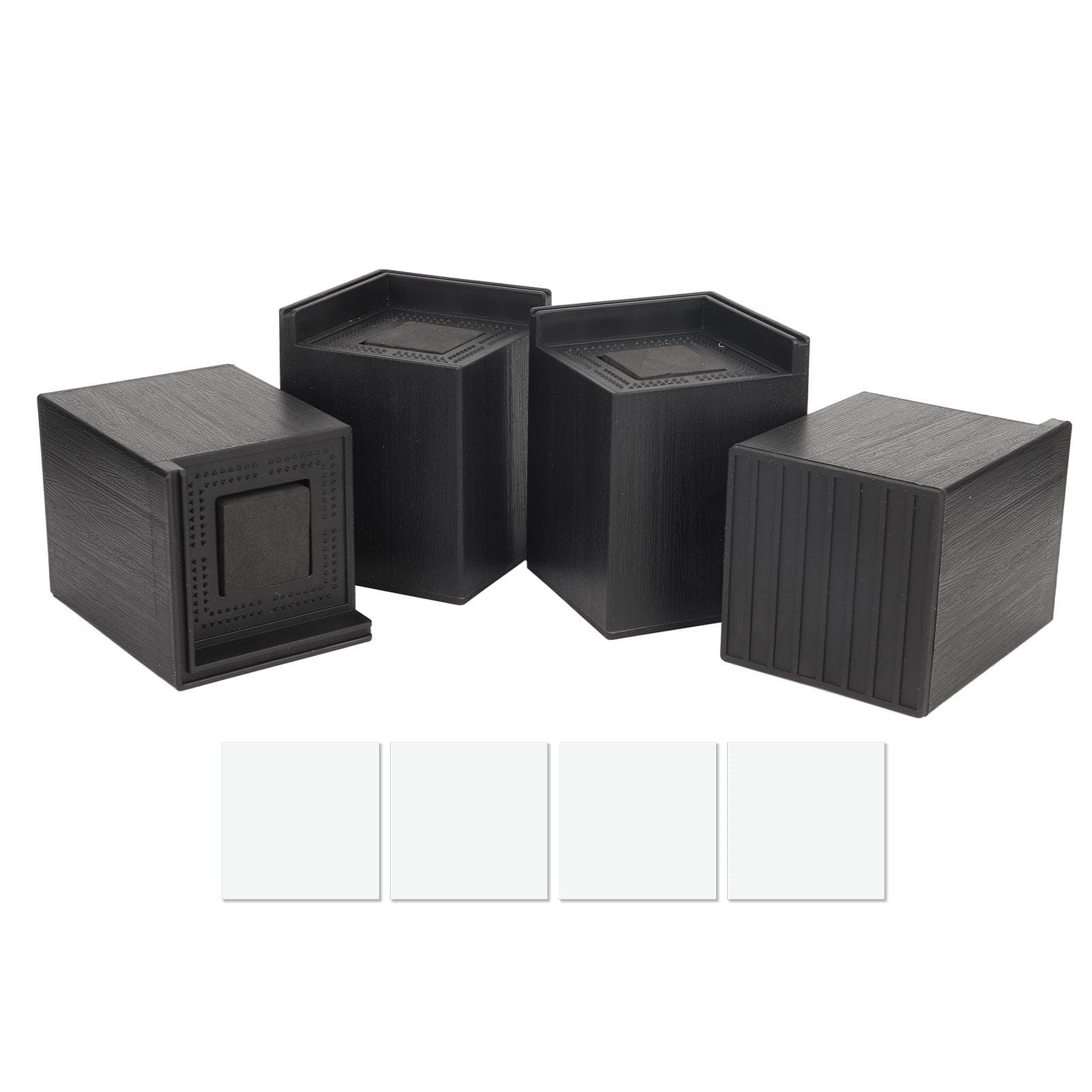 4PCS Sofa Risers Square 4in Porose Bed Lifts Furniture Risers for Fixing Small Pointy Feet Black