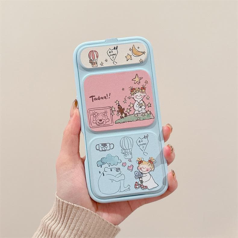 Graffiti Star Girls Wristband IPhone 16/15 Mobile Case Applicable To Apple 14/13 Promax Folding 12 iPhone 12 Pro Max
