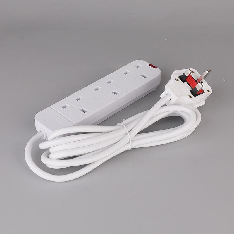 13a British Power Strip With 3 Meter Extension Cord And Multiple Outlets For Enhanced Convenience Three