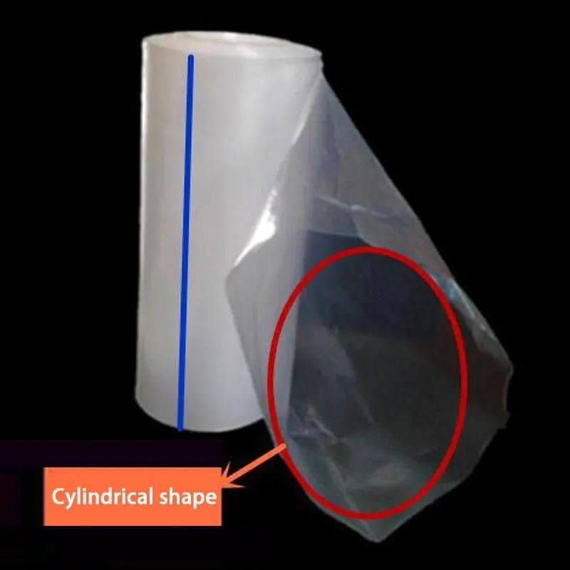 500g 0.2mm PE Heat shrinkable Pipe Clear Membrane Plastic PE hot Shrink Film Packaging Tube Thick Plastic Pack Beer bottle Jar tube width 25cm