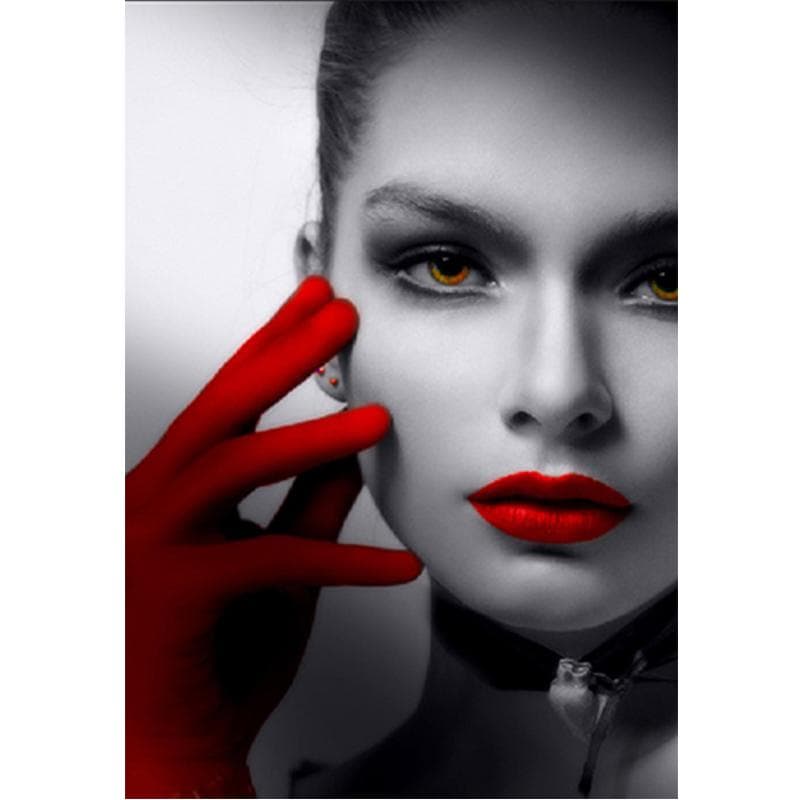 Diamond Painting 5D Girl Cross Stitch Diamond Embroidery Red Handwork Hobby Art Decoration 20X30CM