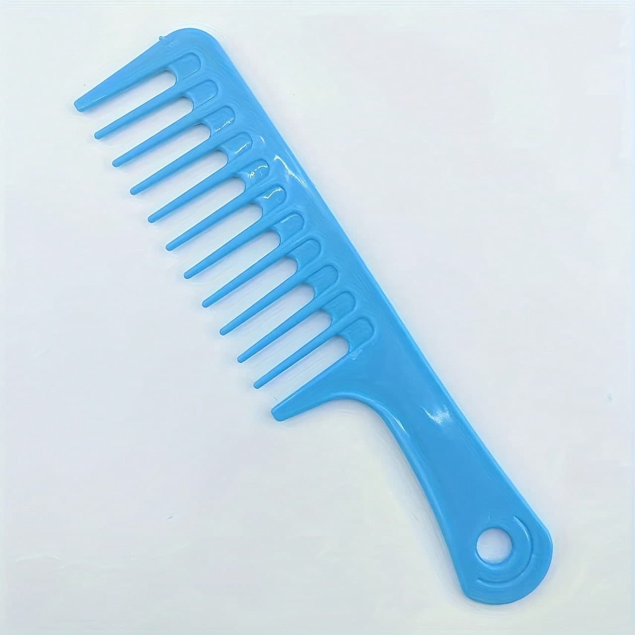 1pcs Wide Tooth And Large Tooth Curling Comb, Specially Designed For Long Hair Combing, A Fluffy Styling Tool blue