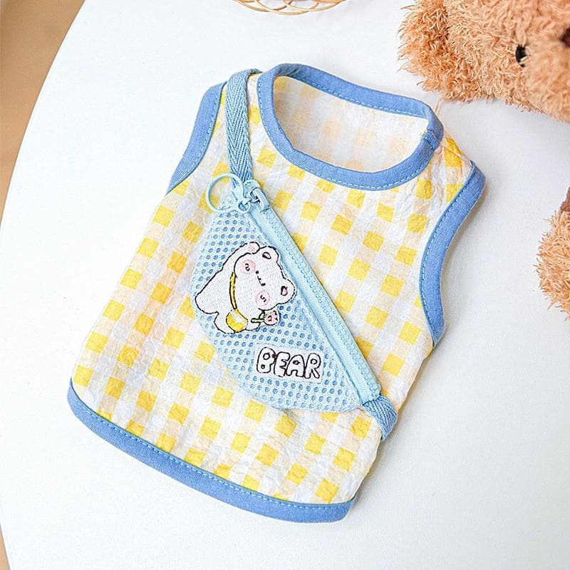 Spring Summer Dog Cute Cartoon Fruit Patch Show Traction Sling Cat Two Feet Teddy Bigbear Pet Clothing XXL