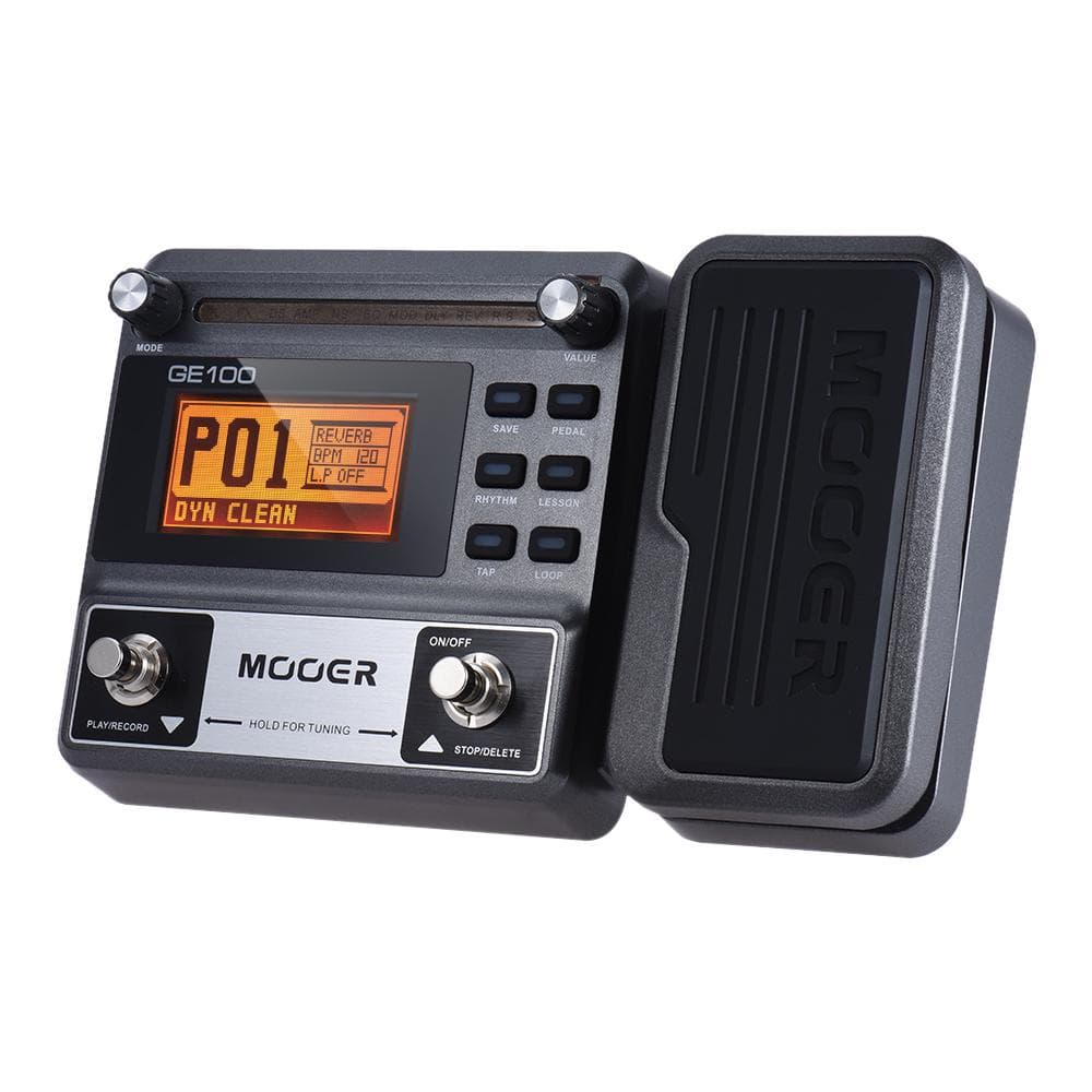 MOOER GE100 Guitar Multi-effects Processor Effect Pedal with Loop Recording(180 Seconds) Tuning Tap US Plug