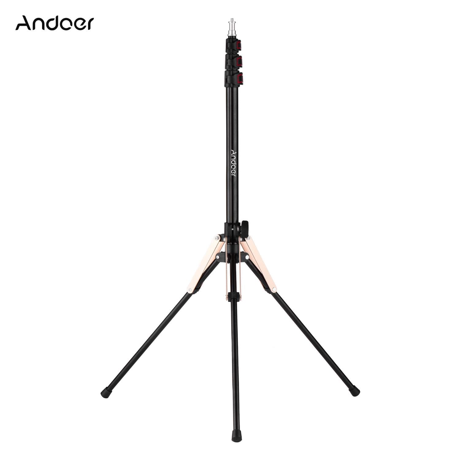 190cm/74.8 Inch Portable Aluminum Alloy Photography Light Stand Reverse Folding Leg Stand black