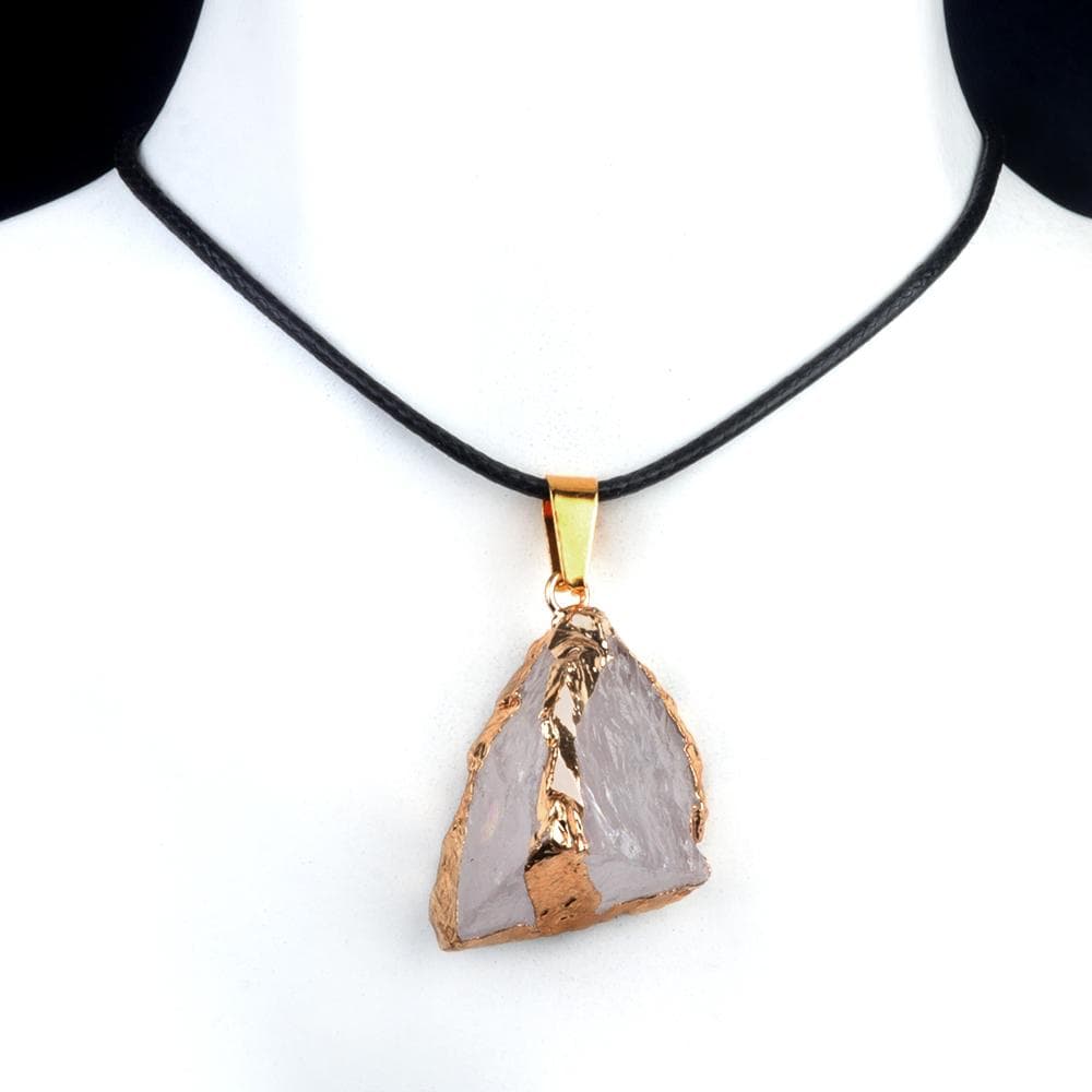 Women Necklace Natural Stone Irregular Pendant Charms For Elegant Women Love Romantic Gift Chains 45+5 cm 25-35mm
