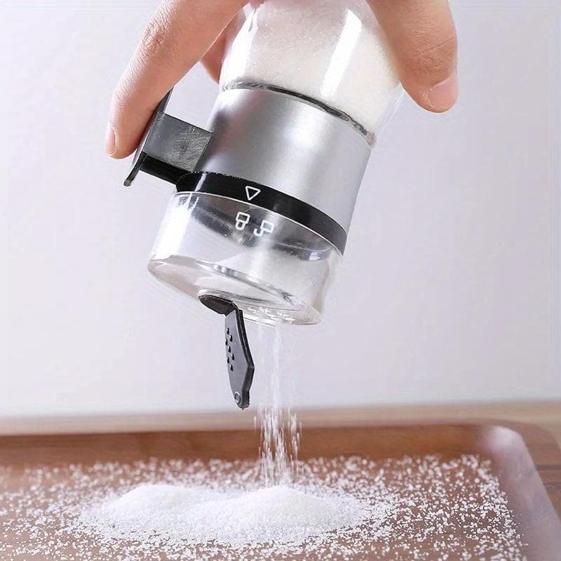 Push-type Salt Dispenser Sugar Bottle Spice Pepper Shaker Can Jar PushType Seasoning Container Kitchen Gadgets 1pc