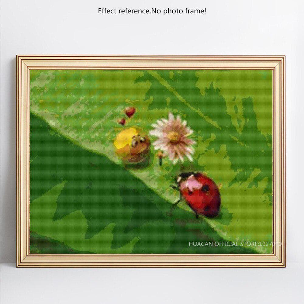 Diamond Embroidery Full Display Ladybug 5D Cross Stitch Mosaic Diamond Painting 20X30CM