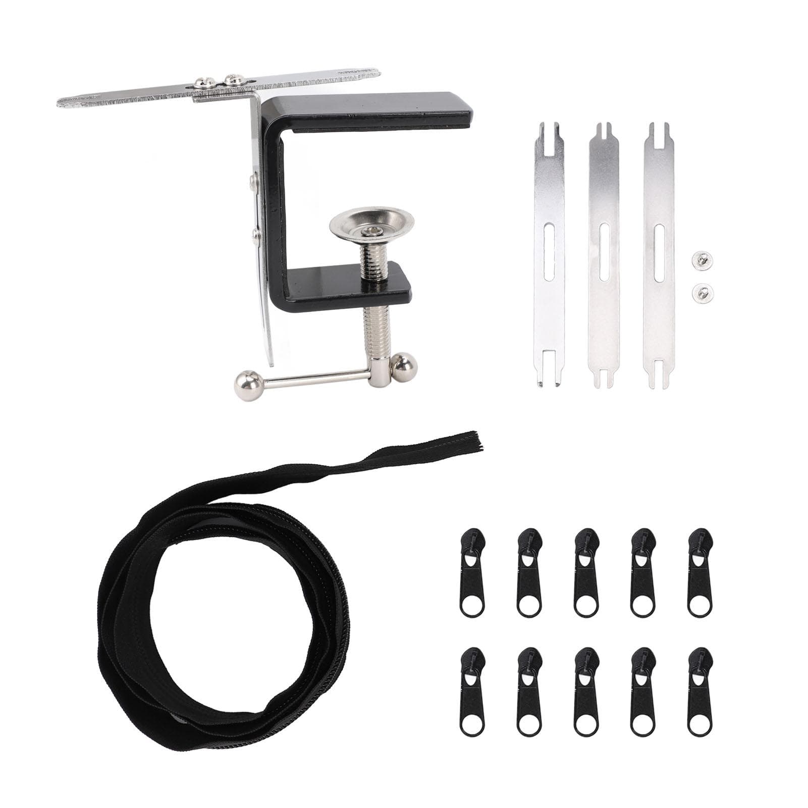 Zipper Pull Tool Professional Efficient Stainless Steel Double Ends Quick Zipper Jig Sliders for