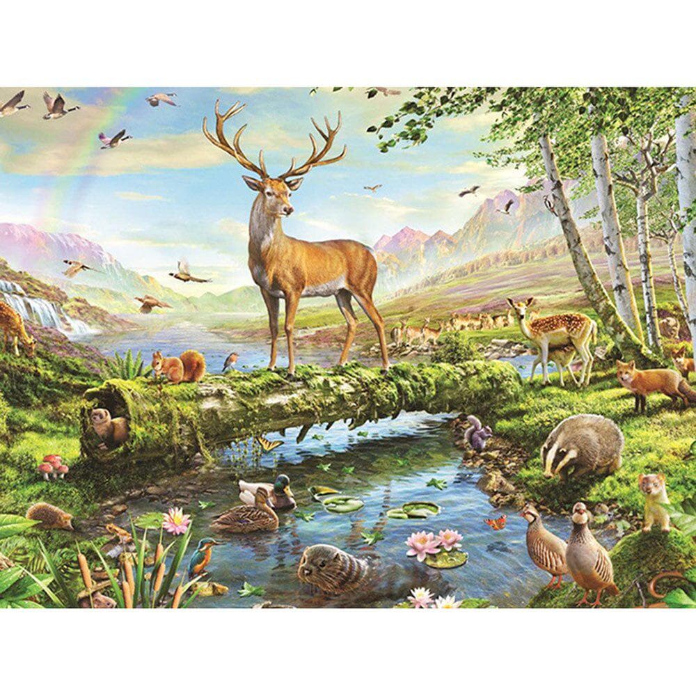 Diamond Painting Full Round Cute Fawn Diamond Embroidery Sale Animals Cross Stitch Rhinestones 20X30CM