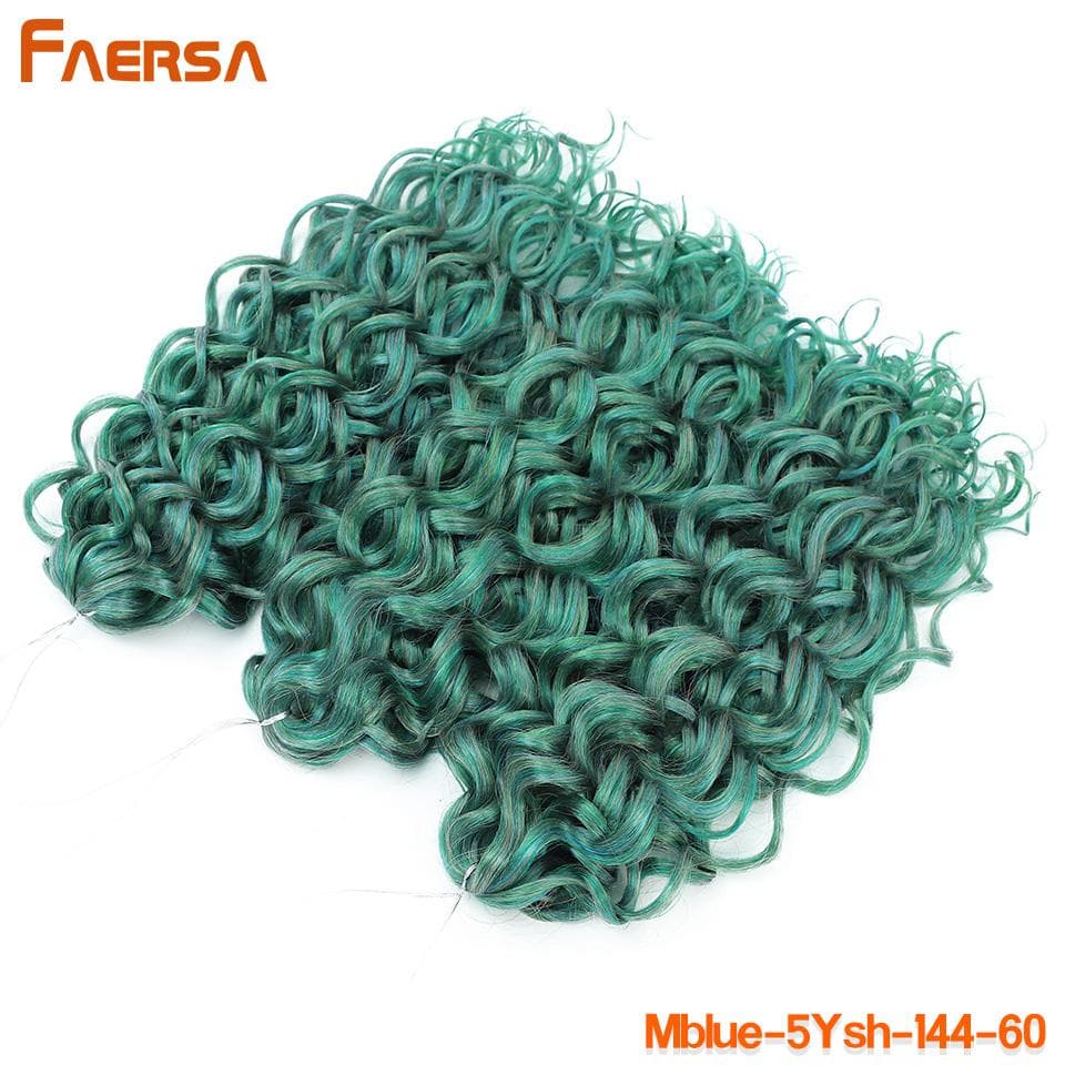 Ocean Wave Crochet Hair Deep Wave Hawaii Curl Crochet Braids Synthetic Braiding Hair Extensions Ombre Blonde 18Inch African Curls 18inch