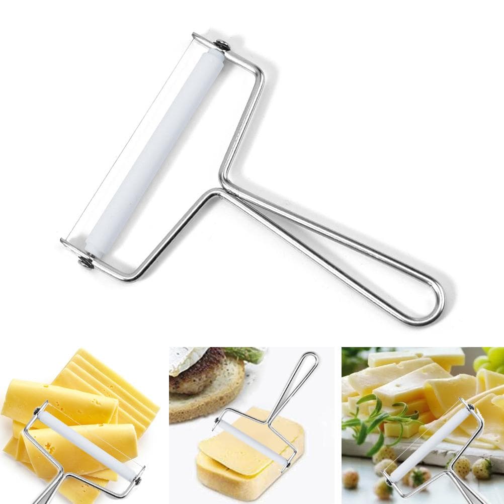Cheese Slicing Tool Stainless Steel Wire Cheese Cutter Slicing Tool with Plastic Handle Kitchen L(for 6.5-9kg)