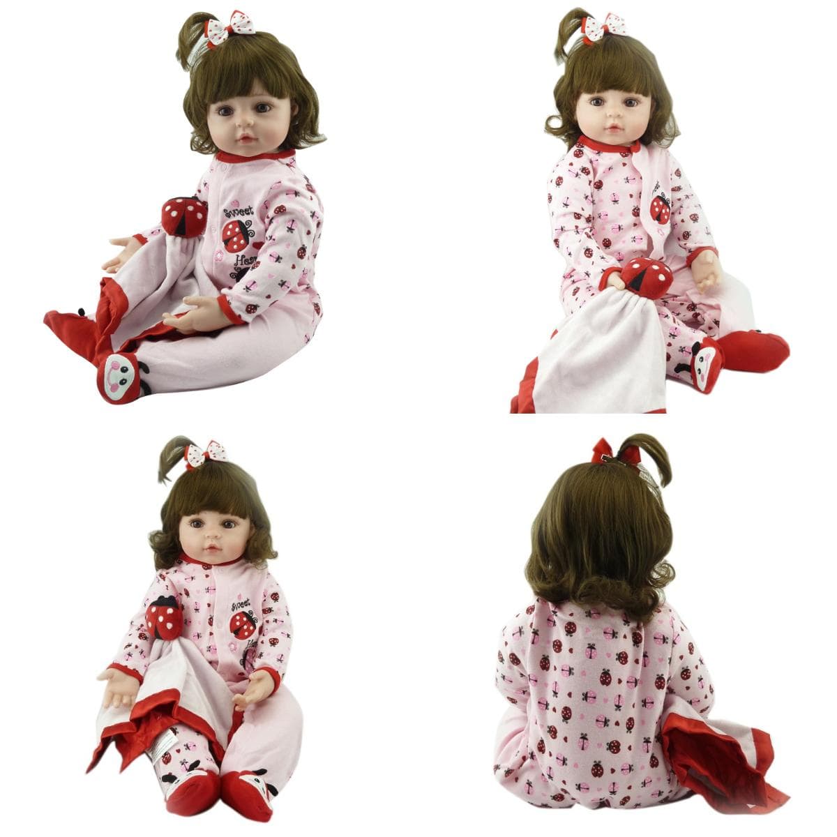 BZDOLL Alive 47CM Baby Reborn Doll with Soft Cloth Body (Soft Silicone Limb) Realistic Newborn Babies Girl Toys Birthday Gift Beetle