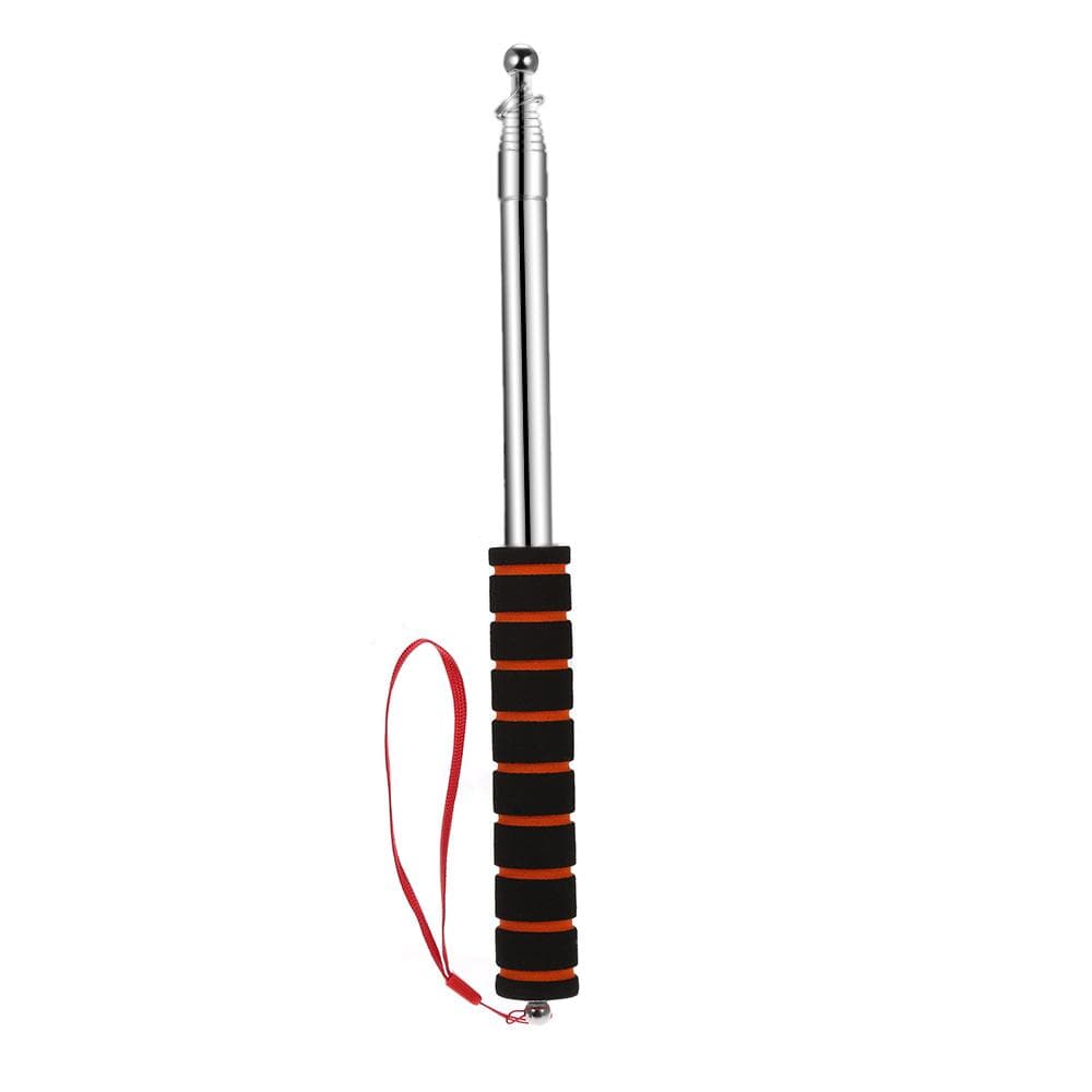 Brand New 2m/2.5 Meters Outdoor Flagpole Stainless Steel Telescopic Flag Pole for Teachers'Teaching Pointer Tour Guide Banner 79 / 98 Flagstaff Extension Length(2.5m)