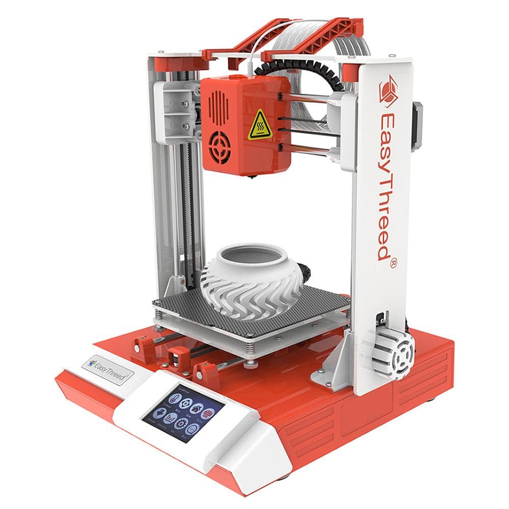 EasyThreed K6 Plus 3D Printer FDM  Desktop Printing Machine 100x100x100mm4x4x4inches Print Size C-US orange