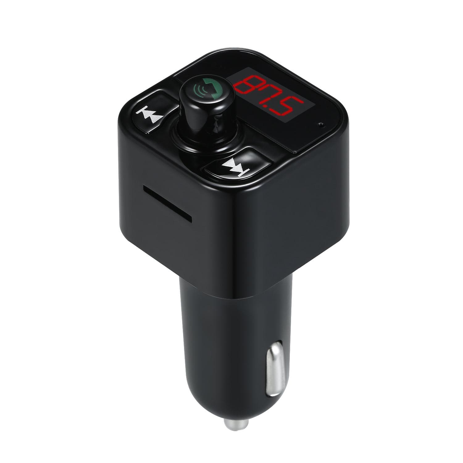 Car MP3/WAV Music Player BT 5.0 FM Modulator Transmitter Wireless Handsfree Audio Receiver Dual USB black