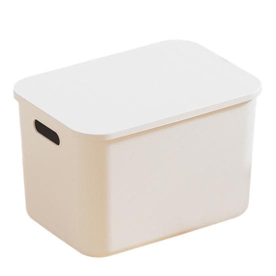 Storage Box with Lid Handle Hole Large Capacity Stackable Dustproof Makeup Toys Sundry Storage Basket Home Office Desktop Organization Container XL