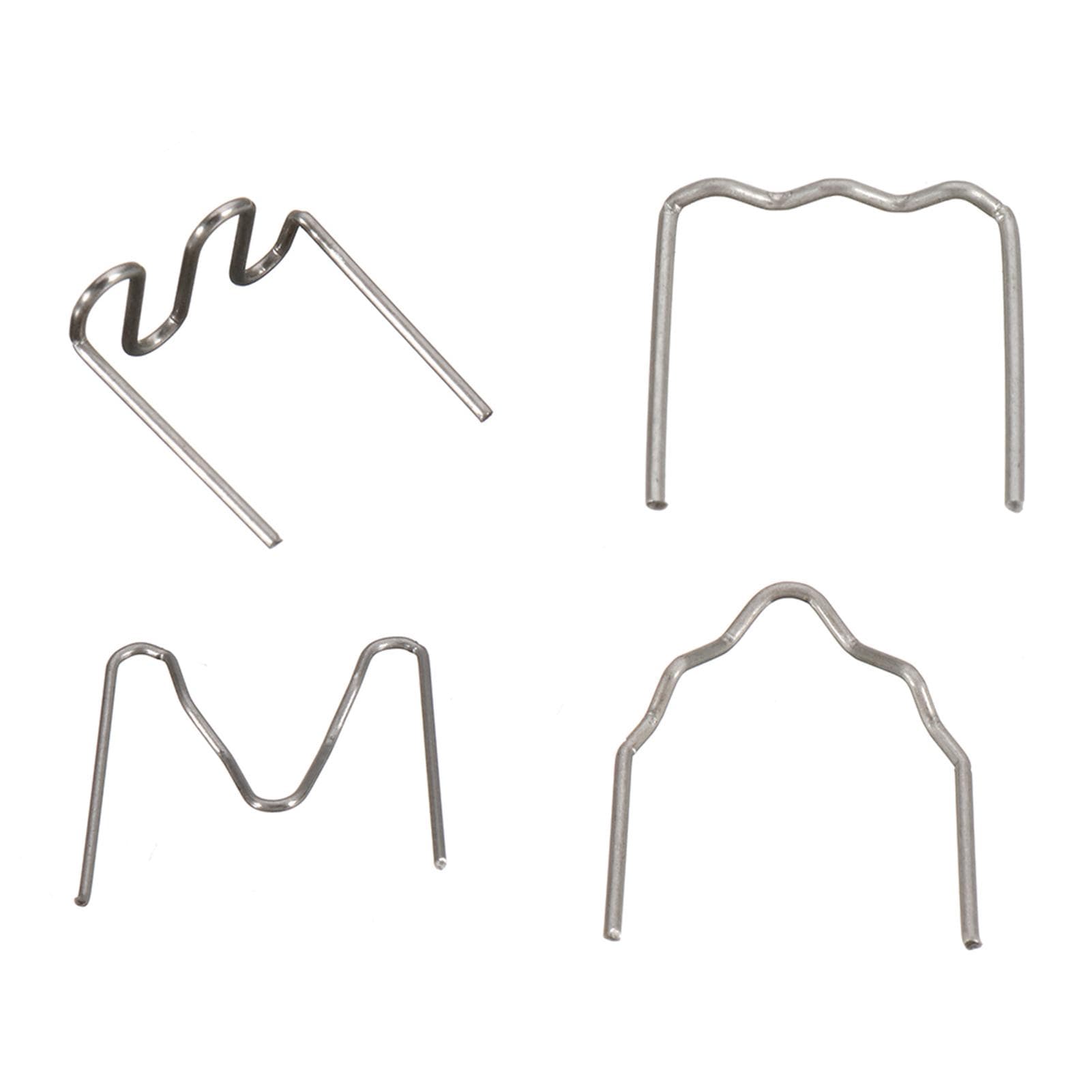 Universal 400 Pcs/Set Precut 0.6mm0.8mm Hot Wave Flat Staples For Plastic Stapler Repair Welder repair tool silver