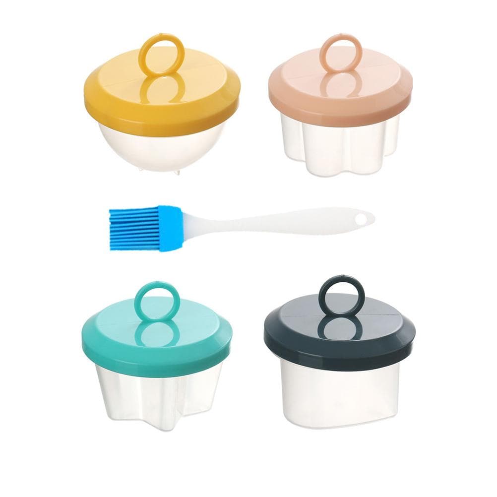 4 PCS Silicone Egg Poaching Cups Egg Cooker Nonstick Poached Egg Maker for Cooking Breakfast Egg