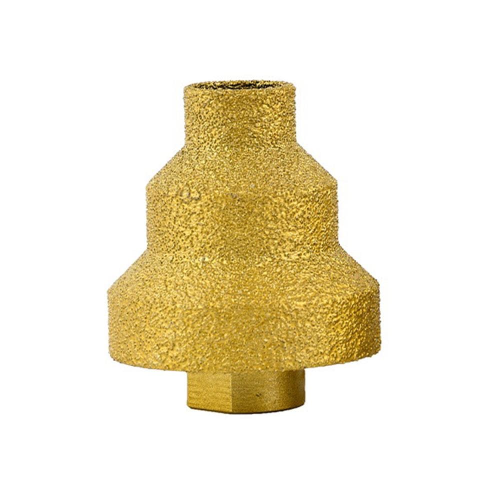 Diamond Brazed Multi-layer Tapered Reamer Wet and Dry Operation Tile Marble Trimming Tool Concrete 0 gold