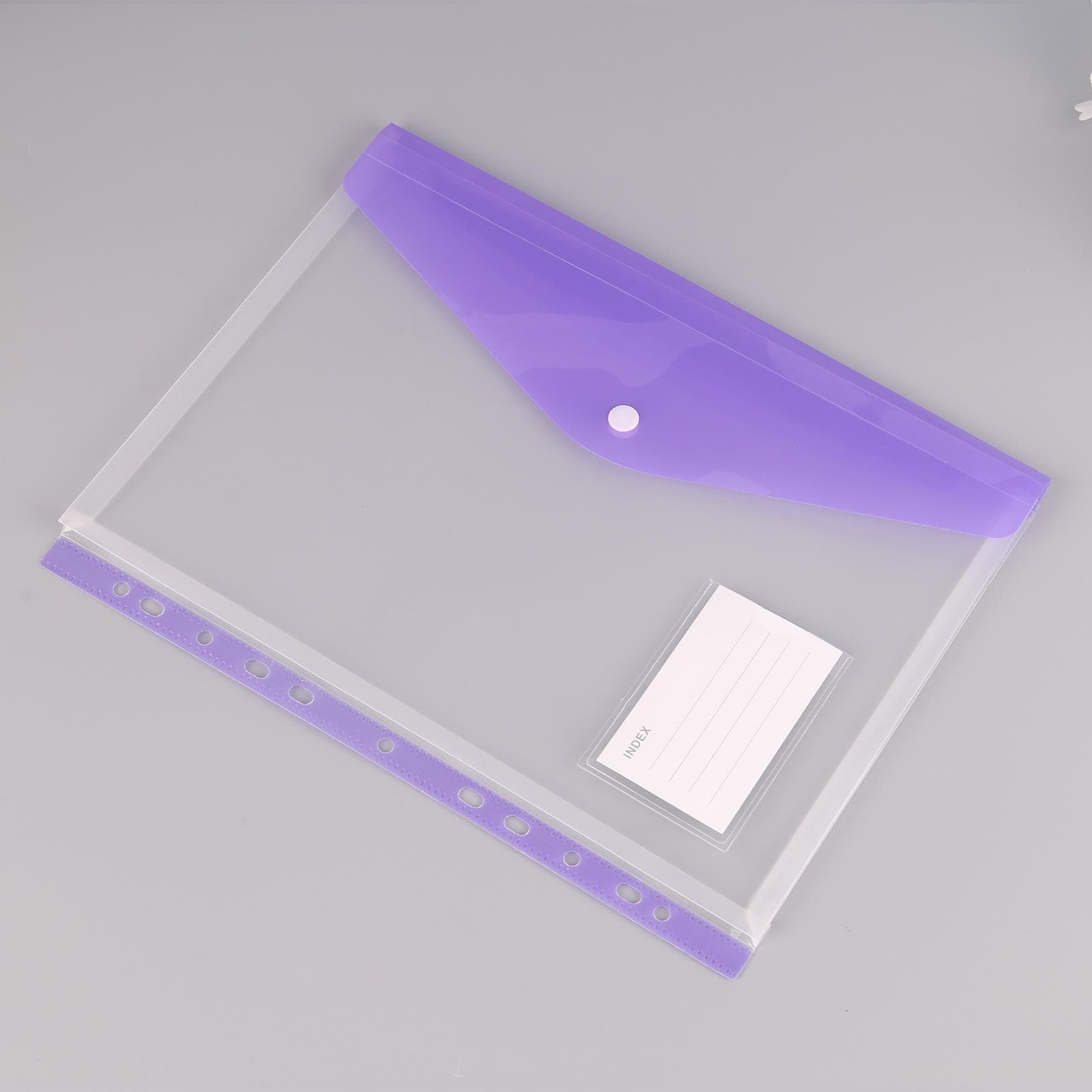Horizontal File Bag, File Folder Expansion Bag Is File Bag Button File Bag purple