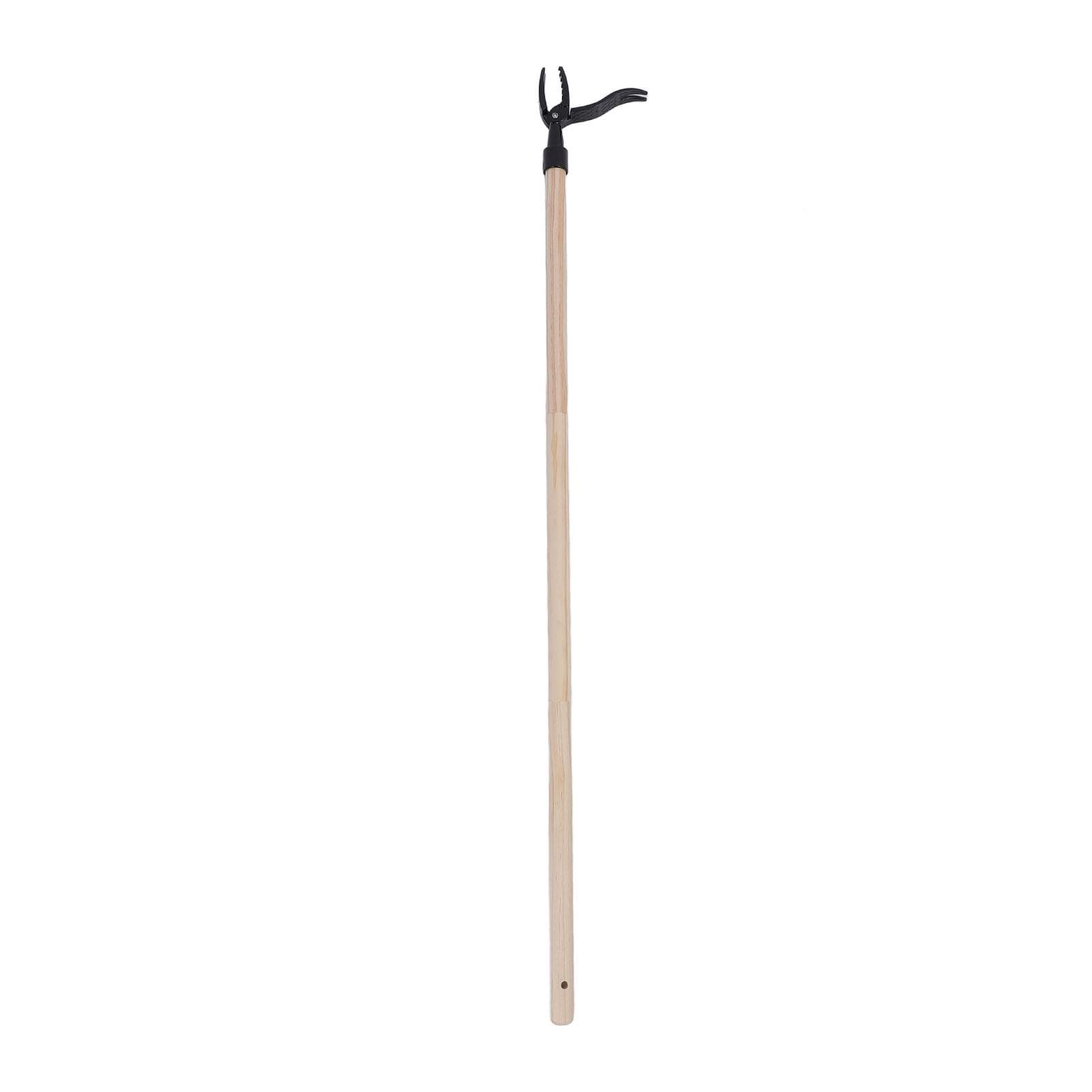 Stand Up Weed Puller Tool with Wood Long Handle Garden Hand Weeding Tool Aluminum Alloy Claw