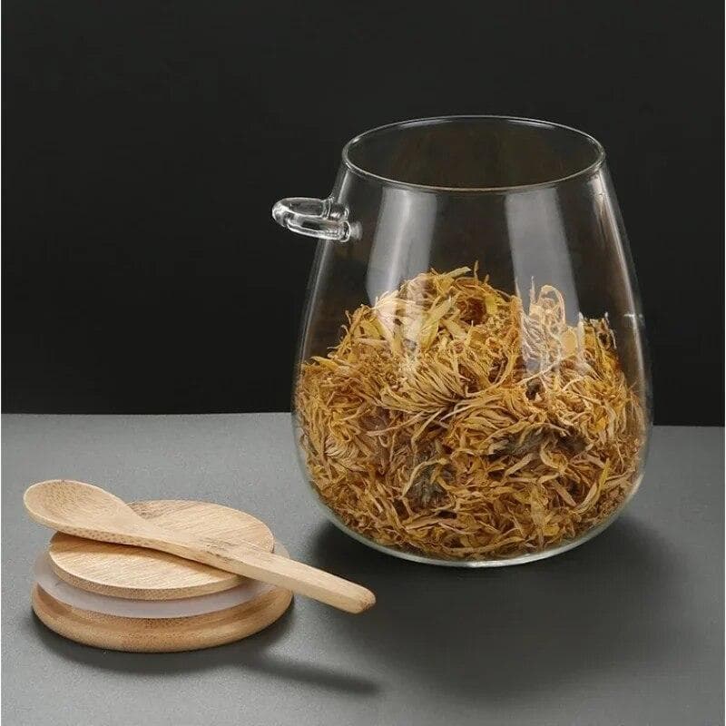 Hermetic Containers for Food Storage Pots Glass Jar With Lid Sealed Container Sugar and Tea Cans Airtight Kitchen Coffee Jars 350ml white