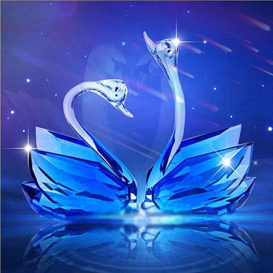 Diamond Painting Landscape Swan Diamond Embroidery Crystal Scenic Pattern Picture of Rhinestones 30x30CM