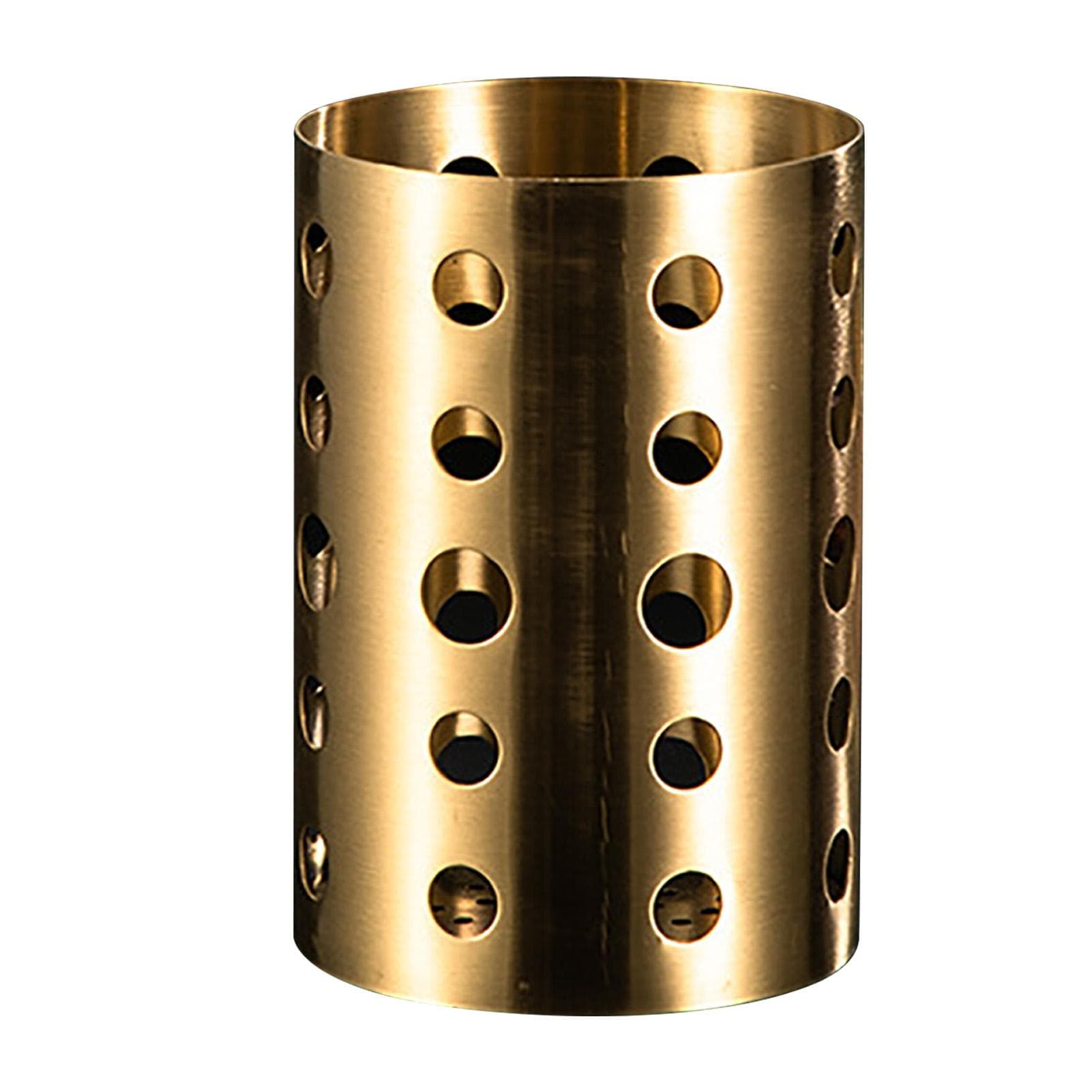 Kitchen Utensil Holder Stainless Steel Thickened Heightened with Drain Holes Countertop Utensil