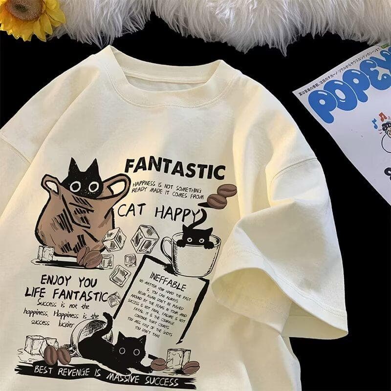 New Short-Sleeved T-shirt Men's Summer Korean Style Trendy Simple Half Sleeve Top Hong Kong Style Loose Casual Fashion Brand T-shirt M white