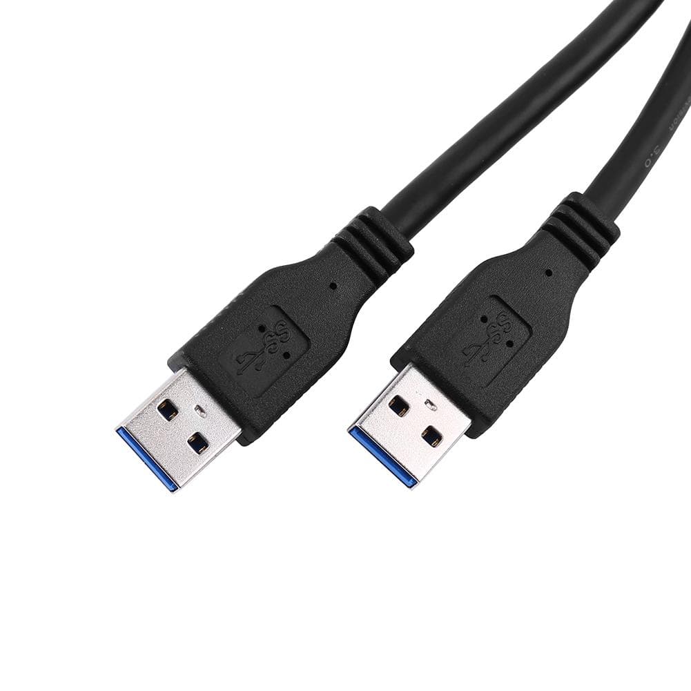 Combo Dual USB 3.0 Male to Female Extension Cable with Screw Socket Panel Mount Holes