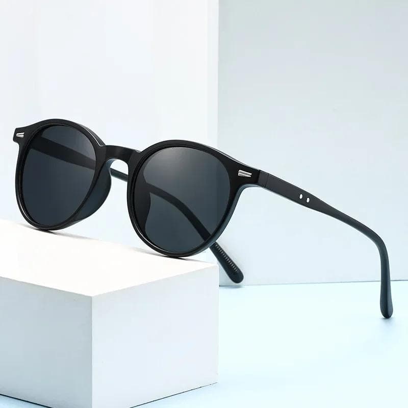 Retro Round Myopia Glasses Men Fashion Full Frame UV Protection Sunglasses Driving To -3.5-4.0 -4.0