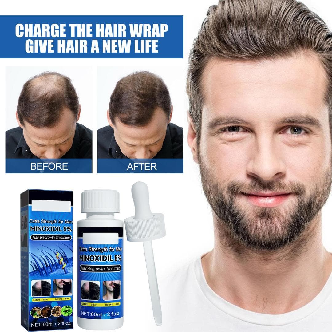PDTO Minoxidil 5% Extra Strength for Men Hair Regrowth Liquid Treatment 60 ml