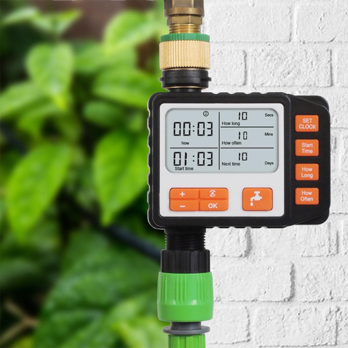 3 Separate Programs Water Timer 3in Large Screen IP65 Waterproof Auto and Manual Mode Hose Timer EU Type