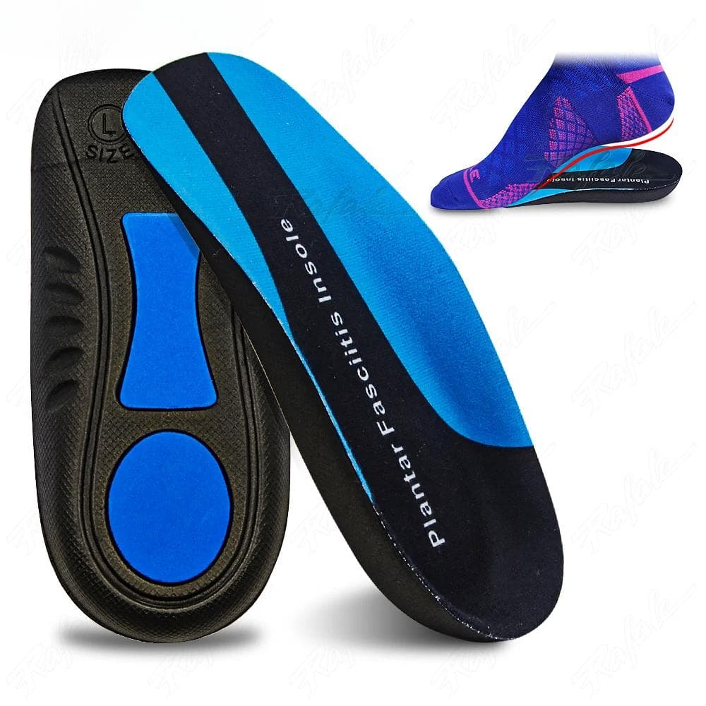 Sport Orthopedic Insoles for Men Women Shoes Flat Feet Arch Support Insoles Sneakers Running Heel Lift Memory Foam Shoes Pad L(41~46) blue