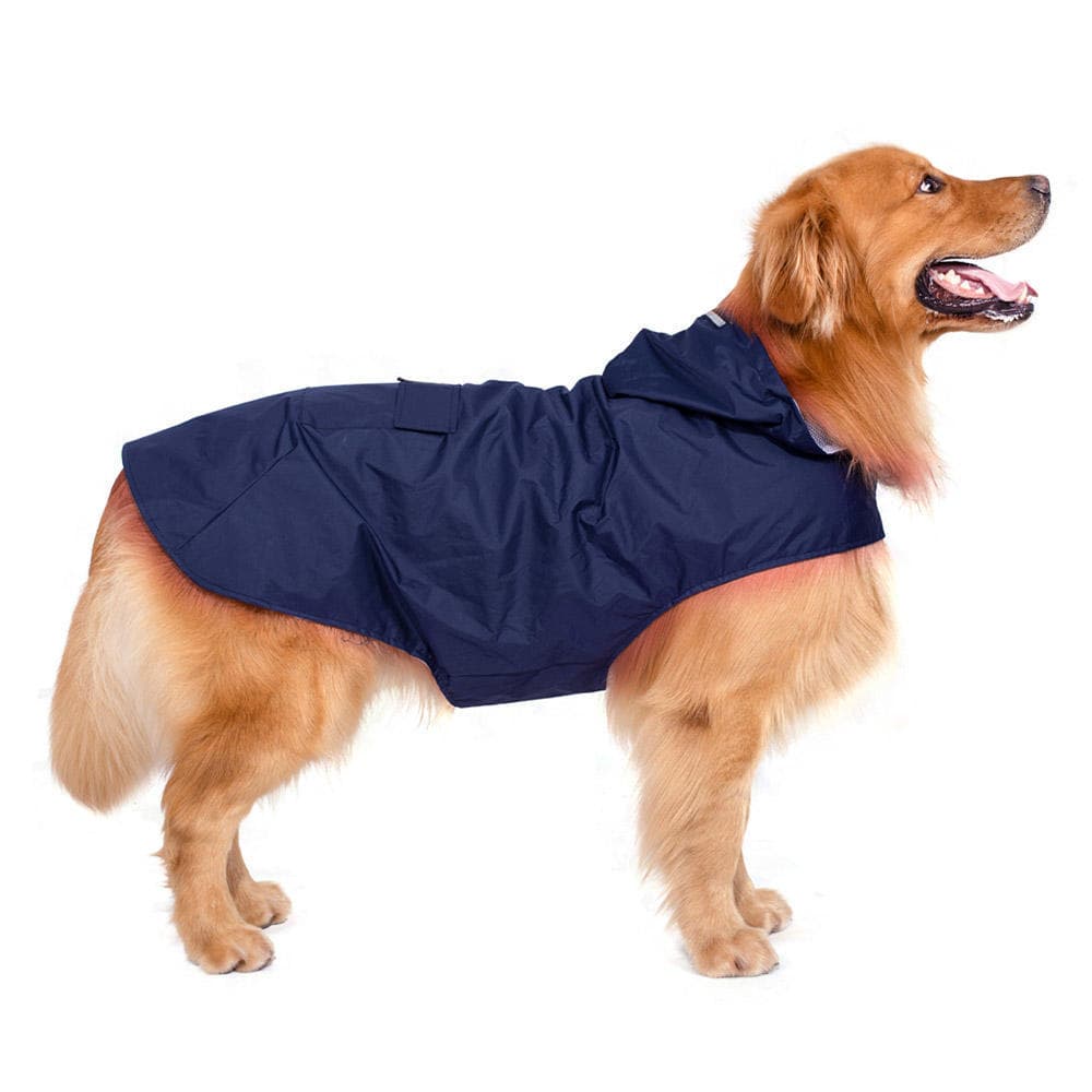 6XL Reflective Pet Dog Rain Coat Raincoat Rainwear with Leash Hole for Medium Large Dogs 6XL blue