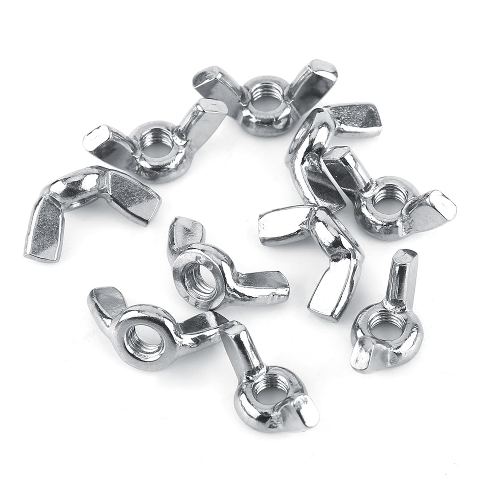 10pcs Stainless Steel SS316 Wing Nut Butterfly Securing Nuts Fastener (M5)