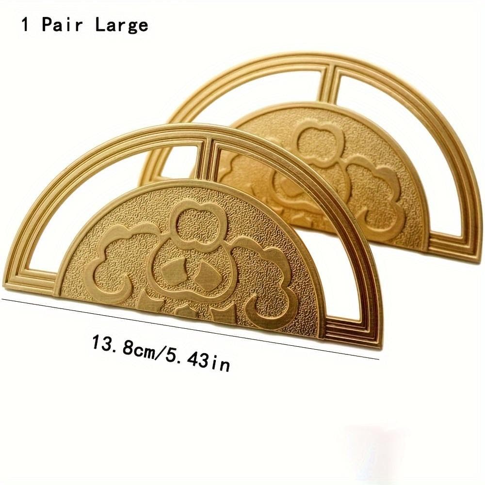 Vintage Style Gold Zinc Alloy Cabinet Pulls 1 Pair Round Drawer Closet Door Handles 1 Pair Large